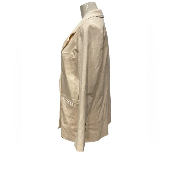 NWT Maeve by Anthropologie Women's Cream Double-Breasted Blazer Size:8P - Picture 5 of 15